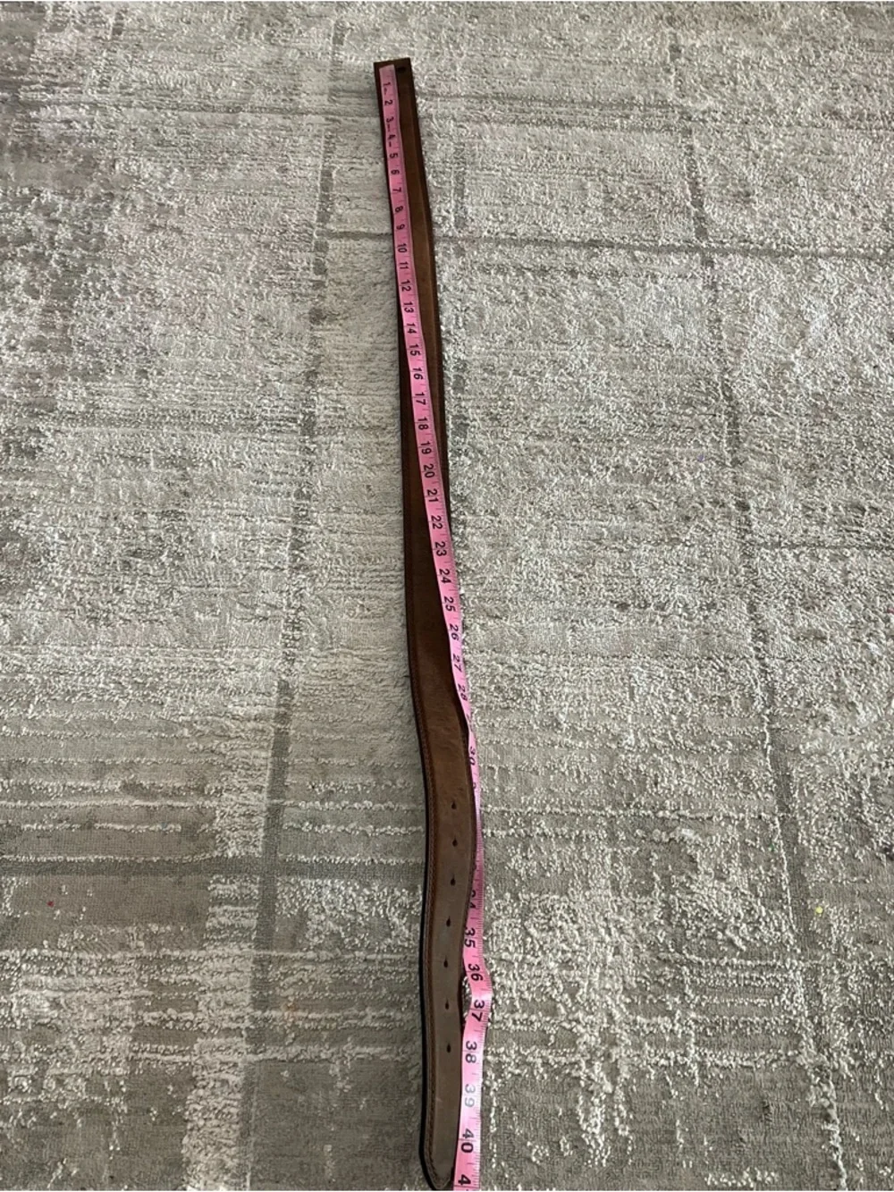 Genuine Brown Leather Western Belt Size 36 No Buckle